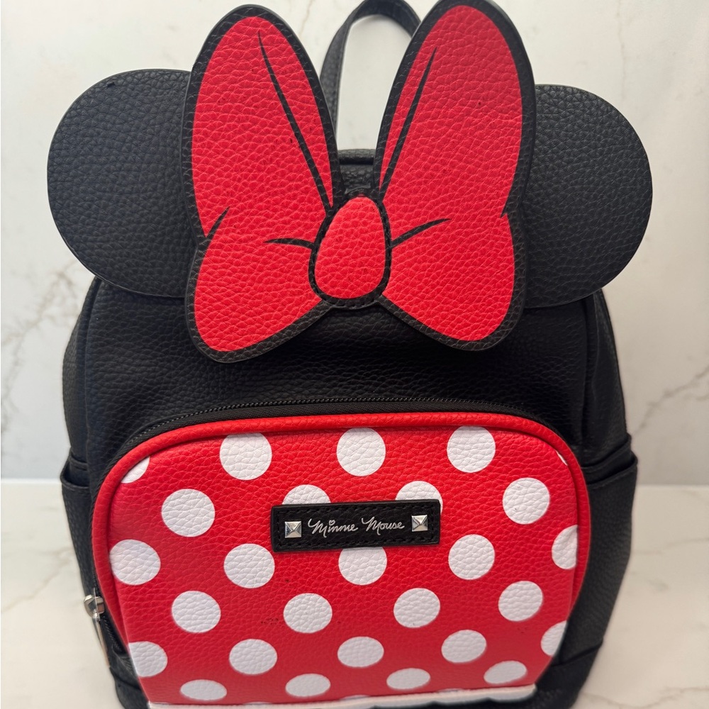 Disney Minnie Mouse Polka Dot Backpack - Red and Black